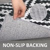 5'x7' Washable Geometric Rug - Neutral Trellis Low Pile Carpet for Living Room, Bedroom, Office - Black & White - 3 of 4