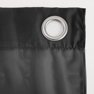 Black Sheer Polyester Grommet Window Panel