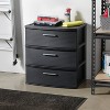 3 Drawer Wide Tower - Black - Brightroom™ - 2 of 3