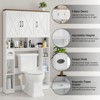 Over The Toilet Storage Cabinet with 3 Barn Doors, Farmhouse Toilet Paper Holder and Towel Rack - 3 of 4
