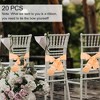 Unique Bargains Chair Sashes Self-Tie 108.27"x6.69" Champagne Pink 20 Pcs - 4 of 4