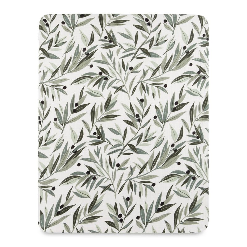 Babyletto Olive Branches Muslin All-Stages Midi Crib Sheet, 4 of 9