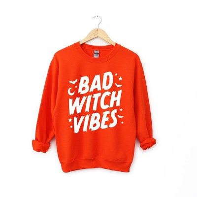 Simply Sage Market Women's Graphic Sweatshirt Bad Witch Vibes Moon