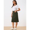 INSPIRE CHIC Women's Casual High Waist Back Slit Short Denim Skirts - 3 of 4