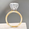Pompeii3 Certified 12.07CT Cushion Solitaire Diamond Engagement Ring Gold Lab Created Gold - Size 5.5 - 3 of 4