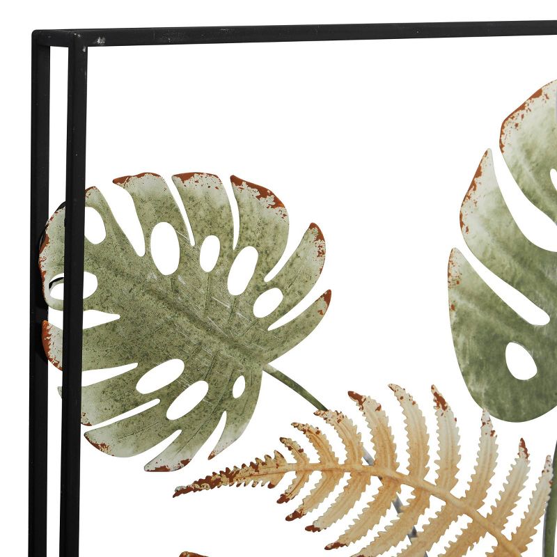 30&#34; x 30&#34; Metal Leaf Tall Cut-Out Wall Decor with Intricate Laser Cut Designs Green - Olivia &#38; May, 3 of 19