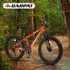 Okak 24IN Fat Tire Bike with Front Suspension, 7-Speed Mountain Bike with Disc Brake and High-Carbon Steel Frame, Trail Bike for Commuting - 2 of 4