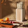 Attop 11 Pieces Knife Set with Block for kitchen, Stainless Steel Razor-Sharp Blade, Triple Riveted Ergonomic Handle, Wooden Magnetic Block,  Beige - 4 of 4