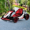 24V Kids Go Kart, Powerful Drift Kart with Dual 150W Motors, High Speed Electric Outdoor Ride On Toy, Battery Powered Ride On Racing Car with Music - 2 of 4