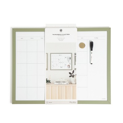 U Brands 17&#34;x22&#34; Modern Wall Organizer Dry Erase Calendar Forest Fog_1