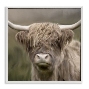 Stupell Industries Soft Highland Cow Black Framed Giclee Art - 1 of 4