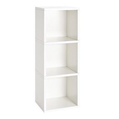 Way Basics Wynwood Eco 3-Cube Bookcase Organizer and Storage Unit White