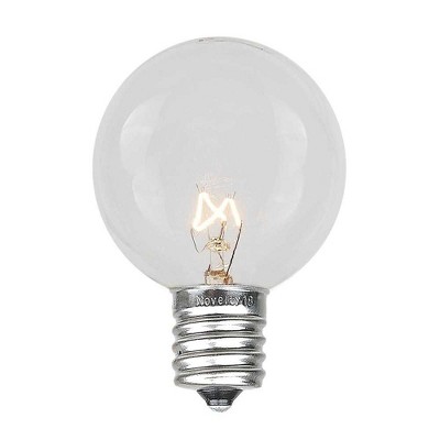 Clear Globe Incandescent Outdoor String Lights with White Wire, 100 Feet