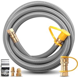 SereneLife Natural Gas Hose with Quick Connect Fittings - 10-Foot Conversion Kit for Outdoor Use - 1 of 4