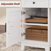 60" Executive Desk, Farmhouse Computer Desk with Drawers and Cabinet, Home Office Desk w/Charging Station, Workspace for Work Study Writing - 4 of 4