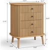 4 Drawer Dressers, Chest of Drawers for Bedroom, Nightstand, Spacious Storage Boho Wicker Dresser - 2 of 4