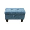 AndMakers 28.5 in. W Flannel Polyester Blend Rectangle Ottoman with Storage - 2 of 4