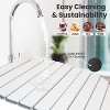 Quick Dry Stone Dish Drying Mat for Kitchen Counter, 23.2"L x 15.3"W, Non-Slip Stone Mat, Multi-Purpose Stone Drying Mat for Kitchen Bathroom, White - 3 of 4