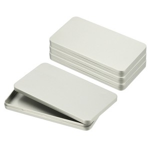 Unique Bargains Tinplate Money Ticket Credit Card Check Organizing Decorative Banks 6.7" x 3.5" 4 Pcs - 1 of 4