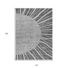 Charcoal Gray And Silver Abstract Washable Indoor Outdoor Area Rug - 3 of 4