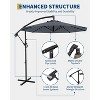 10 FT Patio Umbrella for Outdoor, Outdoor Umbrella With Push Button Tilt and Crank With Cross Base With 8 Sturdy Ribs for Deck Pool Garden Backyard - 4 of 4