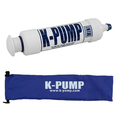 K-Pump Mini Compact Portable Inflatable Kayak Raft Boat Water Sport Hand Air Inflation Pump with Storage Bag