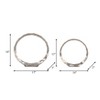Modern Bold Circular Hammered Ring Statues - Perfect for Bedroom, Bathroom, Home, and Coffee Table Decor - Set of 2 - 3 of 4