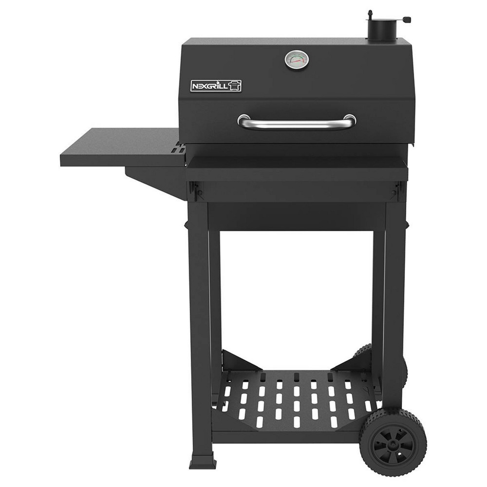Photos - Fryer Nexgrill 22" Barrel Charcoal Grill & Side Shelf Cart Model #810-0047 Black