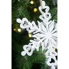 Tramull Set of 6 Iron Snowflake Hangers, Rustic Metal Snowflake Christmas Tree Ornaments - 2 of 4