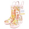 Hudson Baby Infant Girl Rain Boots, Peace Love And Flowers - 2 of 4