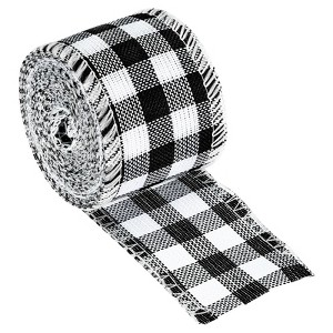 Unique Bargains Wired Edge Polyester Gingham Ribbon for Christmas Decoration - 1 of 4
