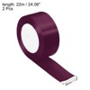 Unique Bargains Single Side Solid DIY Wrapping Decoration Roll Satin Ribbons 2 Pcs - 2 of 4