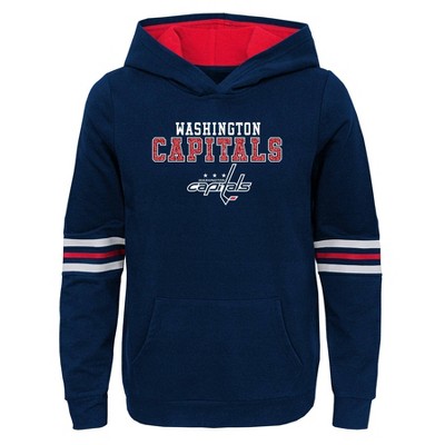  NHL Washington Capitals Girls' Open Neck Fleece Hoodie - L 