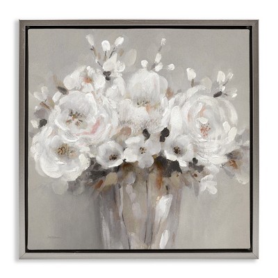 Stupell Industries White Flower Bunches, 25" x 25"