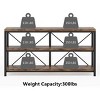 Syemin Console Tables Industrial Console Table Shelves, Rustic 3-Tier Sofa Table Behind Couch, Narrow Entryway Table, Brown, 55.12"*11.8"*29.92" - 4 of 4