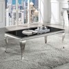 NicBex 51 Inch Rectangle Coffee Table with White Glass Tabletop,Modern Center Table for Living Dining Room - 2 of 4