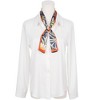 Elerevyo Women's Floral Printed Contrast Color Skinny Long Hair Ribbon Neck Tie Scarves 1 Pc - 2 of 4