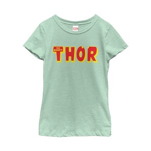 Girl's Marvel Thor Text Logo T-Shirt - 1 of 3