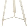 Coastal Compass Metal Accent Table White - Olivia & May: Round Glass Top, Nautical Beach Style - 4 of 4