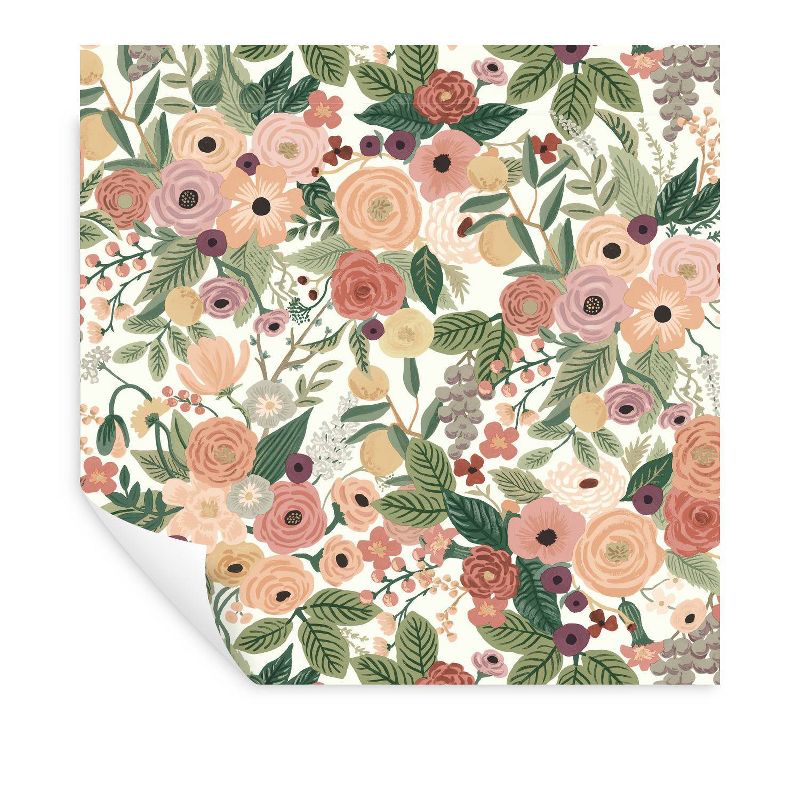 Rifle Paper Co. Garden Party Peel and Stick Wallpaper Burgundy, 3 of 7