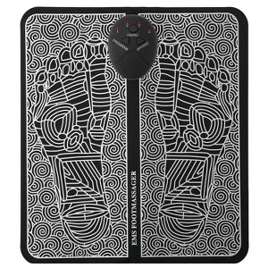 iMountek"EMS Foot Massage Pad Electric Stimulator with 6 Modes, 10 Intensity Levels, and Leg Reshaping"Black - 1 of 4