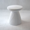 Okak 18.1"H Modern Sturdy Faux Terrazzo Outdoor Side Table, Plant Table Decorative Garden End Tables for Indoor Outdoor, Patio Accent Table, Beige - 4 of 4