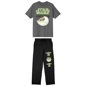 The Mandalorian Grogu Men's Two-Piece Short Sleeve Pajama Set