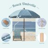 LAGarden Our Beach Umbrella for 6ft Beech Wood Pole w/ Tablecloth - 4 of 4