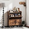 HOMCOM Shoe Cabinet with 2 Flip Drawers, Legs, Freestanding Narrow Shoe Storage Cabinet, Shoe Rack Organizer for Entryway, Hallway - 3 of 4