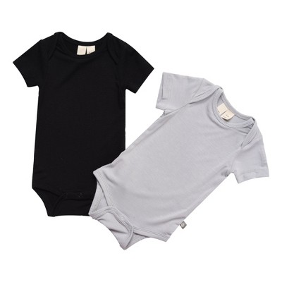 Kyte Baby 2-Pack Short Sleeve Bodysuit in Midnight and Storm