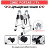 14.5FT Aluminum Telescoping Ladder – Portable Extension Ladder with Non-Slip Feet & Stabilizer, Collapsible A-Frame for Home, Garden, and Outdoor Use - 4 of 4