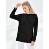Imily Bela Women's Oversized Long Sleeve Crewneck Tunic Tops Soft Casual Loose Blouse - 2 of 4