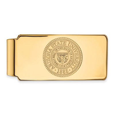 Black Bow Jewelry 10k Yellow Gold Arizona State Sun Devils NCAA Money Clip