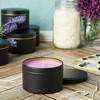 Bright Creations 24 Pack Candle Tins 8 oz, with Lids and Labels for Candle Making (Black) - 2 of 4